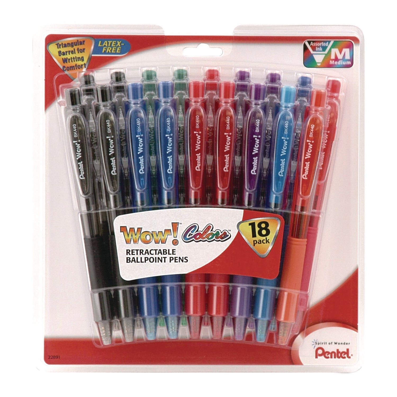 pentel-r-wow-ballpoint-pen-retractable-medium-1-mm-assorted-ink-and-barrel-colors-18-pack-penbk440bp18m_1